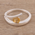 Citrine solitaire ring, 'Dazzling Love' - Handcrafted Sterling Silver Solitaire Citrine Ring (image 2) thumbail