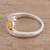 Citrine solitaire ring, 'Dazzling Love' - Handcrafted Sterling Silver Solitaire Citrine Ring (image 2b) thumbail
