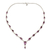Amethyst Y-necklace, 'Precious Tears' - Amethyst Sterling Silver Y Necklace from India