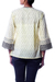 Cotton tunic, 'Desert Dancer' - Fair Trade Leaf and Tree Cotton Patterned Tunic Top (image 2b) thumbail