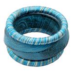 Wood bangle bracelets, 'Sky over Sikkim' (set of 3) - Mango Wood Bangle Bracelets from India (Set of 3)