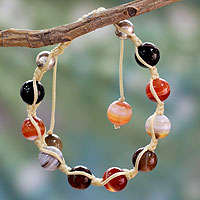 Featured review for Agate Shambhala-style bracelet, Indian Sun