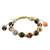 Agate Shambhala-style bracelet, 'Indian Sun' - Handcrafted Agate Shambhala-style Bracelet (image 2b) thumbail