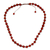Agate Shambhala-style necklace, 'Rajasthani Red' - Fair Trade Cotton Beaded Agate Necklace (image 2a) thumbail