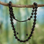 Onyx Shambhala-style necklace, 'Rajasthani Night' - Hand Made Cotton Shambhala-style Onyx Necklace thumbail