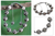 Hematite Shambhala-style bracelet, 'Tranquil Shadows' - Cotton and Hematite Bracelet Shambhala Meditation Jewelry