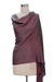 Mantón reversible de seda y lana - Chal de seda elaborado artesanalmente 