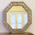 Mirror, 'Elegance' - Nickel On Brass Glass Inlay Wall Mirror 23x23 In (image 2) thumbail
