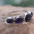 Amethyst cuff bracelet, 'Mystic Violet' - Amethyst on Sterling Silver Cuff Bracelet Indian Jewelry (image 2b) thumbail