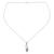 Amethyst pedant necklace, 'Shy Heart' - Amethyst Modern jewellery Sterling Silver Necklace (image 2a) thumbail