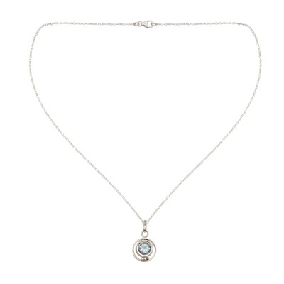 Handmade Sterling Silver and Blue Topaz Necklace