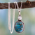 Sterling silver pendant necklace, 'Blue Visions' - Handcrafted jewellery Sterling Silver Necklace thumbail