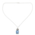 Halskette mit Opal- und Blautopas-Anhänger - Handgefertigte Halskette mit Opal- und Blautopas-Anhänger
