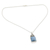 Opal and blue topaz pendant necklace, 'Twin Souls' - Hand Made Opal and Blue Topaz Pendant Necklace (image 2b) thumbail