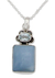 Opal and blue topaz pendant necklace, 'Twin Souls' - Hand Made Opal and Blue Topaz Pendant Necklace