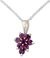 Amethyst pendant necklace, 'Star of Delhi' - Artisan Crafted Silver and Amethyst Pendant Necklace