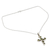 Peridot-Kreuz-Halskette - Kreuzschmuck Halskette aus Peridot und Sterlingsilber