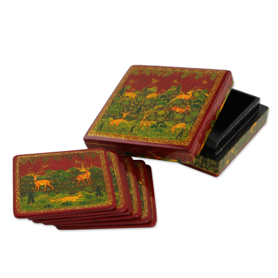 Wood coasters (Set for 6)
