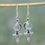 Chalcedony dangle earrings, 'Sky Garland' - Sterling Silver and Chalcedony Earrings India Jewelry thumbail