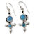 Chalcedony dangle earrings, 'Sky Garland' - Sterling Silver and Chalcedony Earrings India Jewelry (image 2a) thumbail
