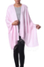 Silk shawl, 'Rose Blush' - Fair Trade Pale Pink 100% Silk Shawl Wrap India (image 2b) thumbail