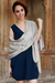 Silk shawl, 'Elegant Taupe' - Silk shawl thumbail