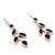 Granatblüten-Ohrringe - Granat- und Sterlingsilber-Ohrringe, indischer Schmuck