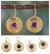 Gold vermeil amethyst dangle earrings, 'Jaipur Suns' - Indian Gold Vermeil and Amethyst Earrings thumbail