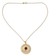 Gold vermeil amethyst pendant necklace, 'Jaipur Sun' - 22k Gold Vermeil and Amethyst Necklace India Jewelry (image 2a) thumbail