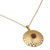 Gold vermeil smoky quartz pendant necklace, 'Jaipur Sun' - Gold vermeil smoky quartz pendant necklace (image 2b) thumbail