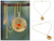 Gold-Vermeil-Anhänger-Halskette, „Jaipur Sun“ – Halskette aus Gold-Vermeil und orangefarbenem Onyx, indischer Schmuck
