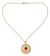 Collar colgante de oro vermeil - Collar de Plata Vermeil y Ónix Naranja Joyería India