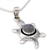 Moonstone pendant necklace, 'Turtle Wisdom' - Sterling Turtle with Moonstone Necklace (image 2b) thumbail