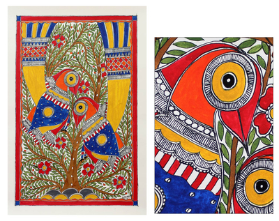 Madhubani painting - Early Morning | NOVICA