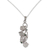 Moonstone and emerald pendant necklace, 'Royal Bouquet' - Moonstone and Silver Pendant Necklace (image 2b) thumbail
