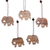 Wood ornaments, 'Elephant Holiday' (set of 5) - Wood ornaments (Set of 5) thumbail