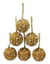 Beaded ornaments, 'Golden Garden' (set of 6) - Beaded ornaments (Set of 6)