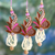 Beaded ornaments, 'Kolkata Jewel' (set of 3) - Beaded ornaments (Set of 3)
