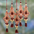 Beaded ornaments, 'Golden Paisley' (set of 5) - Beaded Christmas Ornaments from India (Set of 5)