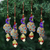 Beaded ornaments, 'Mughal Peacocks' (set of 5) - Handcrafted Hand Beaded Christmas Ornaments (Set of 5) thumbail