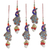 Beaded ornaments, 'Mughal Peacocks' (set of 5) - Handcrafted Hand Beaded Christmas Ornaments (Set of 5) (image 2a) thumbail