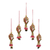 Beaded ornaments, 'Lavish Delhi' (set of 5) - Handcrafted Hand Beaded Christmas Ornaments (Set of 5)