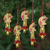Beaded ornaments, 'Mughal Bouquet' (set of 5) - Hand Made Beaded Flower Christmas Ornaments (Set of 5)