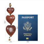 Wood ornaments, 'Joyous Hearts' (set of 3) - Wood ornaments (Set of 3)