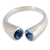 Blauer Topas-Wickelring - Blauer Topas-Ring aus 2 Karat Sterlingsilber aus Indien