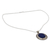 Lapis lazuli pendant necklace, 'Royal Indian Blue' - Lapis Lazuli Necklace Sterling Silver jewellery from India (image 2b) thumbail