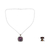 Sterling silver pendant necklace, 'Violet Sunset' - Purple Turquoise Necklace in Sterling Silver (image 2j) thumbail