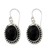 Onyx dangle earrings, 'Be Mesmerized' - Sterling Silver and Onyx Dangle Earrings (image 2a) thumbail