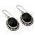 Onyx dangle earrings, 'Be Mesmerized' - Sterling Silver and Onyx Dangle Earrings (image 2b) thumbail