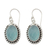 Blue chalcedony dangle earrings, 'Be Mesmerized' - Blue Chalcedony Earrings from Sterling Silver Jewelry